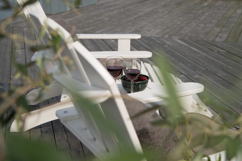 Sidebord Hillerstorp Tennessee Ø50 cm - Hvit - Hagemøbler - Balkong - Balkongmøbler - Balkongbord