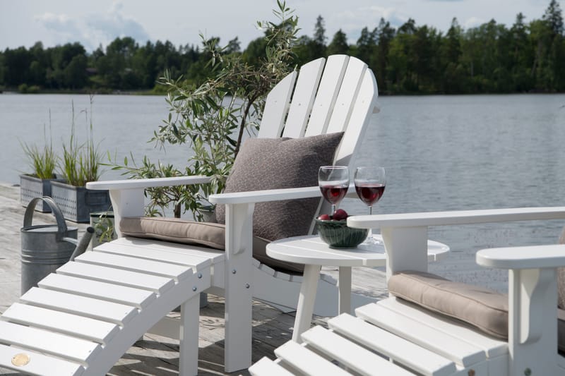 Sidebord Hillerstorp Tennessee Ø50 cm - Hvit - Hagemøbler - Balkong - Balkongmøbler - Balkongbord