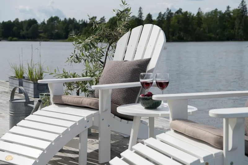 Sidebord Hillerstorp Tennessee Ø50 cm - Hvit - Hagemøbler - Balkong - Balkongmøbler - Balkongbord