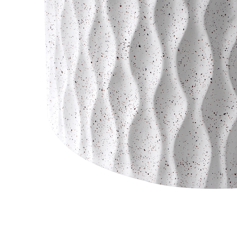 Sidebord utendørs Antelao 37 cm terrazzoeffekt - Hvit - Hagemøbler - Balkong - Balkongmøbler - Balkongbord