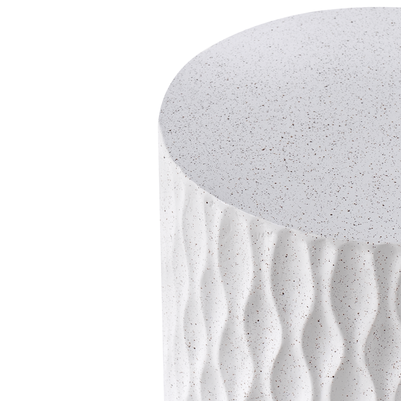 Sidebord utendørs Antelao 37 cm terrazzoeffekt - Hvit - Hagemøbler - Balkong - Balkongmøbler - Balkongbord