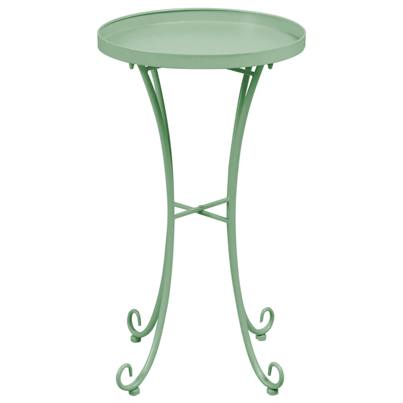 Sidebord utendørs Cavinia 40 cm Jern - Grønn - Hagemøbler - Balkong - Balkongmøbler - Balkongbord