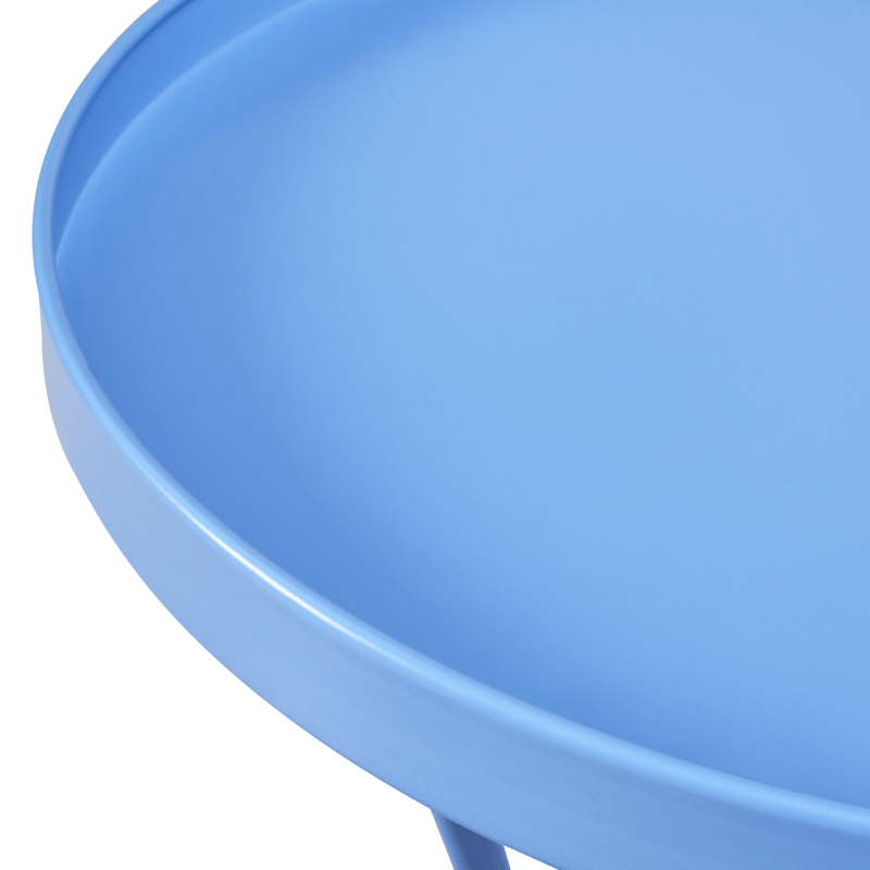 Sidebord utendørs Cavinia 40 cm Jern - Lyseblå - Hagemøbler - Balkong - Balkongmøbler - Balkongbord