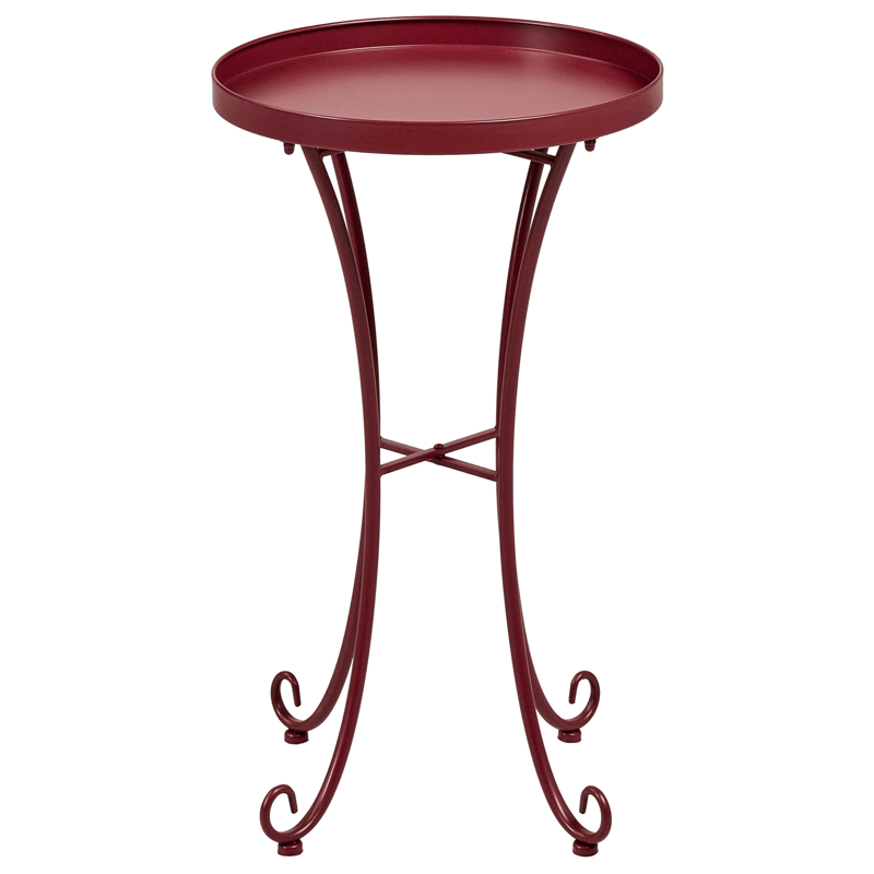Sidebord utendørs Cavinia 40 cm Jern - vinrød - Hagemøbler - Balkong - Balkongmøbler - Balkongbord