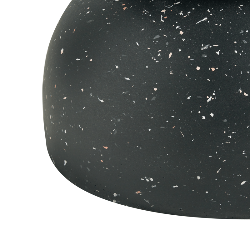 Sidebord utendørs Faliro 37 cm 37 cm terrazzoeffekt - Svart - Hagemøbler - Balkong - Balkongmøbler - Balkongbord