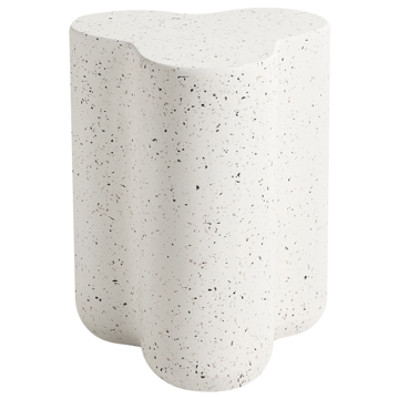 Sidebord utendørs Tellaro 32x37 cm terrazzoeffekt - Hvit - Hagemøbler - Balkong - Balkongmøbler - Balkongbord