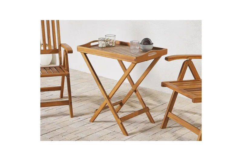 Sidobord Beliani Java Light wood - Hagemøbler - Balkong - Balkongmøbler - Balkongbord
