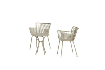 Sifnos kafégruppe utendørs - Beige - Hagemøbler - Balkong - Balkongmøbler - Balkonggrupper