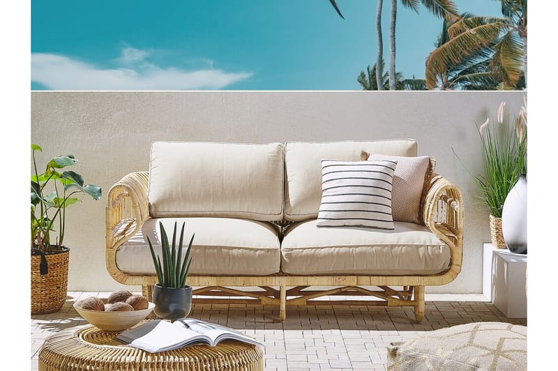 Dolcedo 2-seters Sofa - Rotting/Beige - Hagemøbler - Balkong - Balkongmøbler - Balkongsofaer