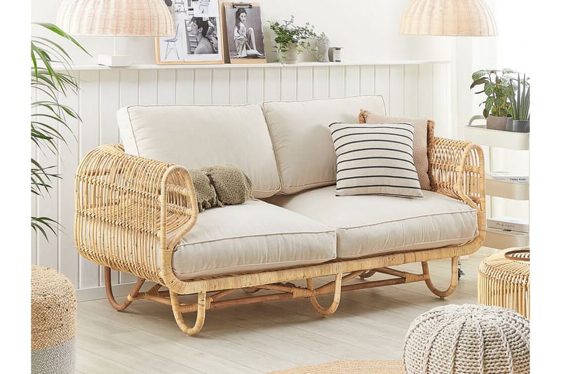 Dolcedo 2-seters Sofa - Rotting/Beige - Hagemøbler - Balkong - Balkongmøbler - Balkongsofaer