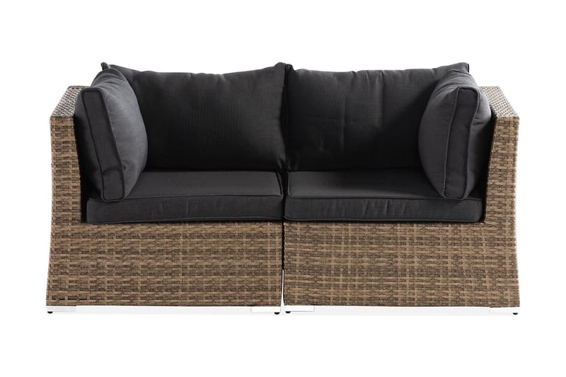 Wisconsin Loungesofa med Armstøtte 2-seters - Glass/Kunstrotting/Sand - Lounge sofa - Balkongsofaer - Utesofa