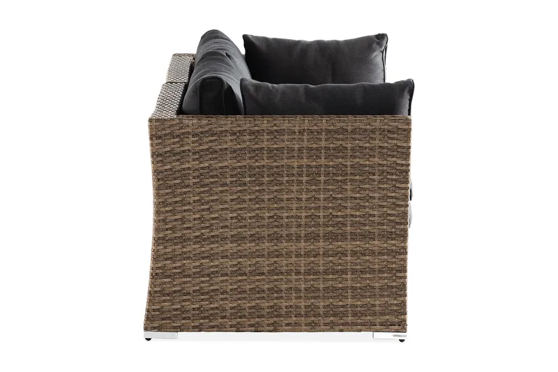 Wisconsin Loungesofa med Armstøtte 2-seters - Glass/Kunstrotting/Sand - Hagemøbler - Balkong - Balkongmøbler - Balkongsofaer