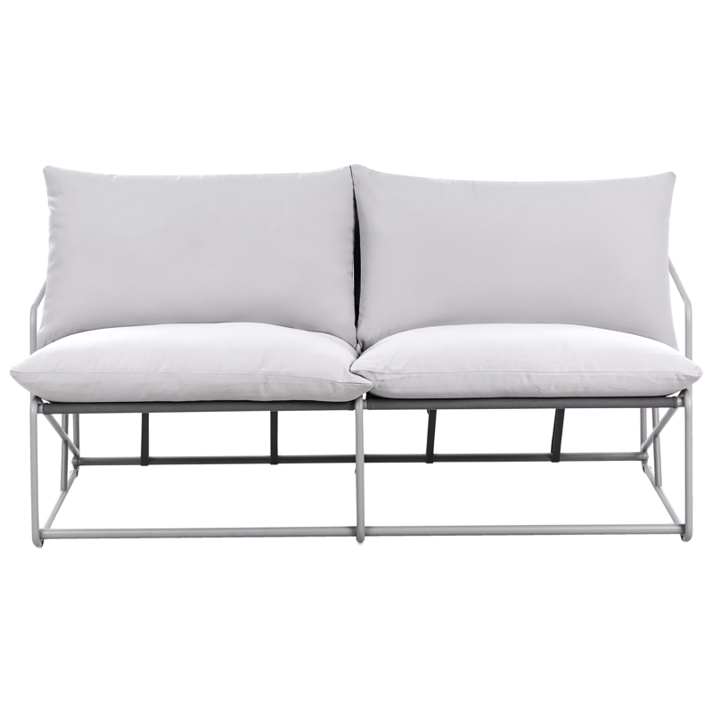 Sofa utendørs 2-seter Ponte - Grå - Hagemøbler - Utesofa