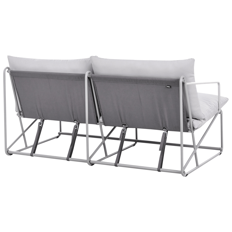 Sofa utendørs 2-seter Ponte - Grå - Hagemøbler - Utesofa