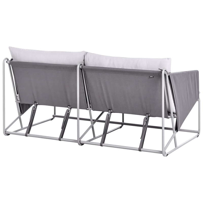 Sofa utendørs 2-seter Ponte - Grå - Hagemøbler - Utesofa