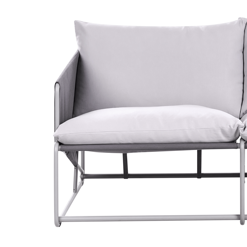 Sofa utendørs 2-seter Ponte - Grå - Hagemøbler - Utesofa
