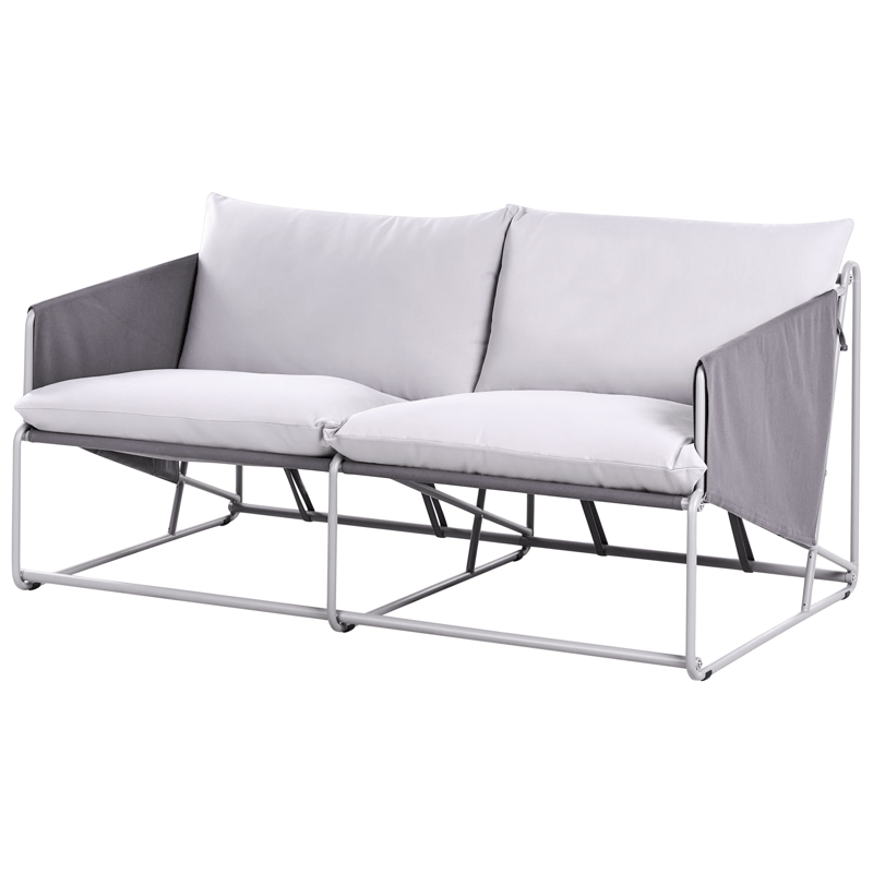 Sofa utendørs 2-seter Ponte - Grå - Hagemøbler - Utesofa