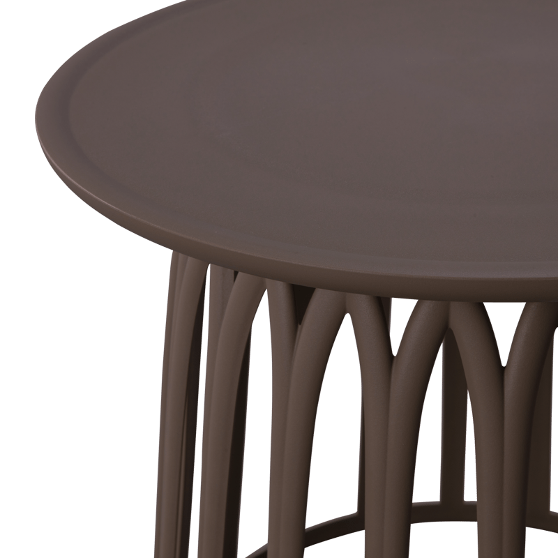 Sofabord Boy 50 cm rundt utendørs - Lilla/Brun - Hagemøbler - Balkong - Balkongmøbler - Balkongbord