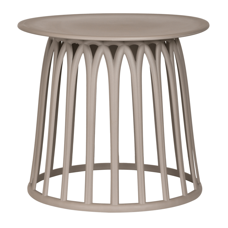 Sofabord Boy 50 cm rundt utendørs, Taupe