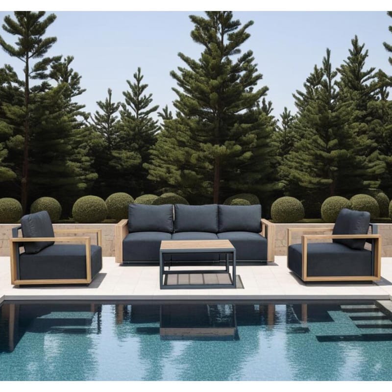 Sofabord HOME4YOU Fuller 83x83x42 cm - Grå - Hagemøbler - Balkong - Balkongmøbler - Balkongbord