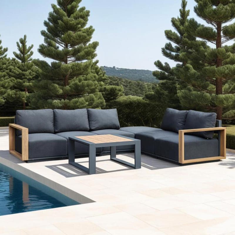 Sofabord HOME4YOU Fuller 83x83x42 cm - Grå - Hagemøbler - Balkong - Balkongmøbler - Balkongbord