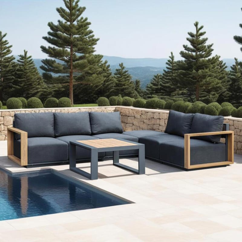 Sofabord HOME4YOU Fuller 83x83x42 cm - Grå - Hagemøbler - Balkong - Balkongmøbler - Balkongbord