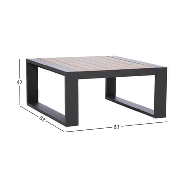 Sofabord HOME4YOU Fuller 83x83x42 cm - Grå - Hagemøbler - Balkong - Balkongmøbler - Balkongbord