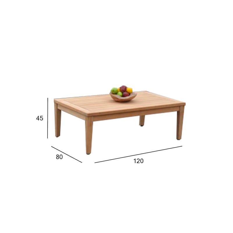 Sofabord HOME4YOU Maldive 120x80x45 cm teak - Brun - Hagemøbler - Balkong - Balkongmøbler - Balkongbord