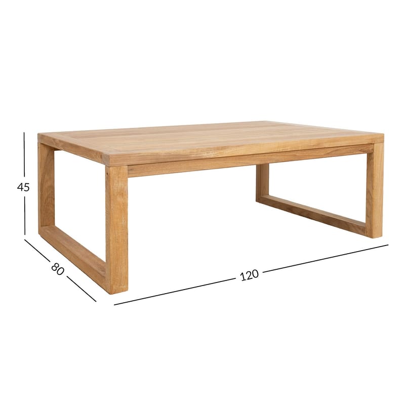 Sofabord HOME4YOU Serenity 120x80x45 cm teak - Brun - Hagemøbler - Balkong - Balkongmøbler - Balkongbord