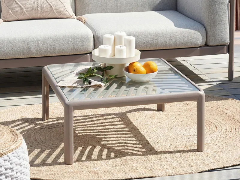 Sofabord utendørs Ferretti 69 cm - Grå/Beige - Hagemøbler - Balkong - Balkongmøbler - Balkongbord