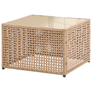 Sofabord utendørs Omegana 66 cm kunstrotting - Beige - Hagemøbler - Balkong - Balkongmøbler - Balkongbord