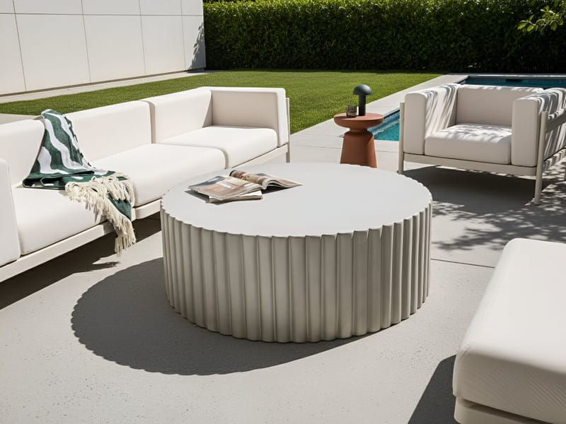 Sofabord utendørs Pozza 117 cm - Grå - Hagemøbler - Balkong - Balkongmøbler - Balkongbord