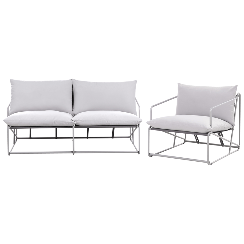 Sofagruppe utendørs 3-seter Ponte - Grå - Hage - Utemiljø - Veranda & terrasse - Verandamøbler