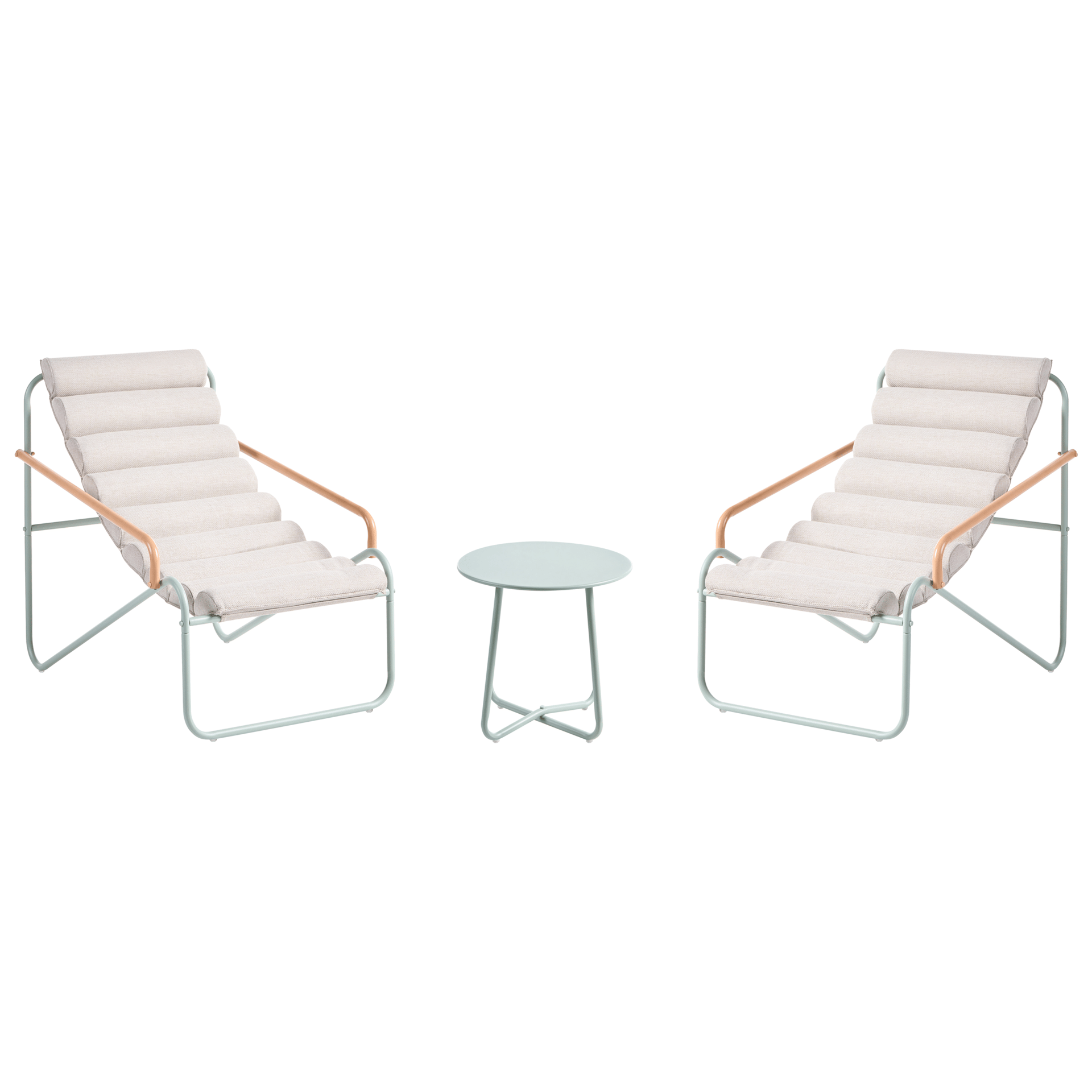 Sofagruppe utendørs med bord 2-seter Pasto - Grønn/Beige