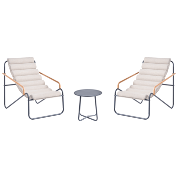 Sofagruppe utendørs med bord 2-seter Pasto - Grå/Beige - Hagemøbler - Balkong - Balkongmøbler - Balkonggrupper