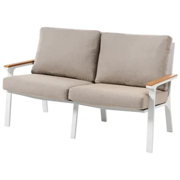Sofagruppe utendørs med bord 4-seter Orero - Beige/Hvit/Brun - Hagemøbler - Loungemøbler - Sofagruppe utendørs