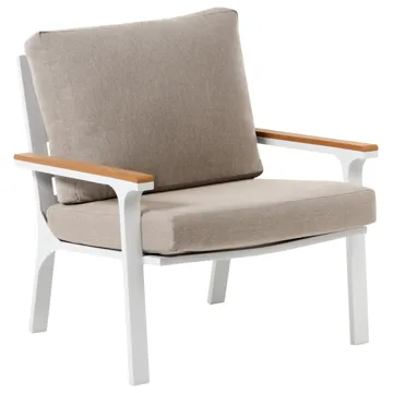 Sofagruppe utendørs med bord 4-seter Orero - Beige/Hvit/Brun - Hagemøbler - Loungemøbler - Sofagruppe utendørs