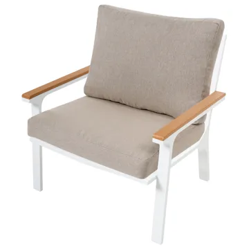 Sofagruppe utendørs med bord 4-seter Orero - Beige/Hvit/Brun - Hagemøbler - Loungemøbler - Sofagruppe utendørs
