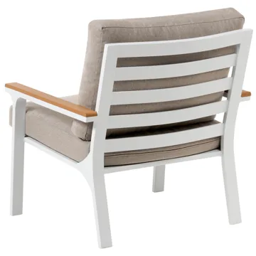 Sofagruppe utendørs med bord 4-seter Orero - Beige/Hvit/Brun - Hagemøbler - Loungemøbler - Sofagruppe utendørs