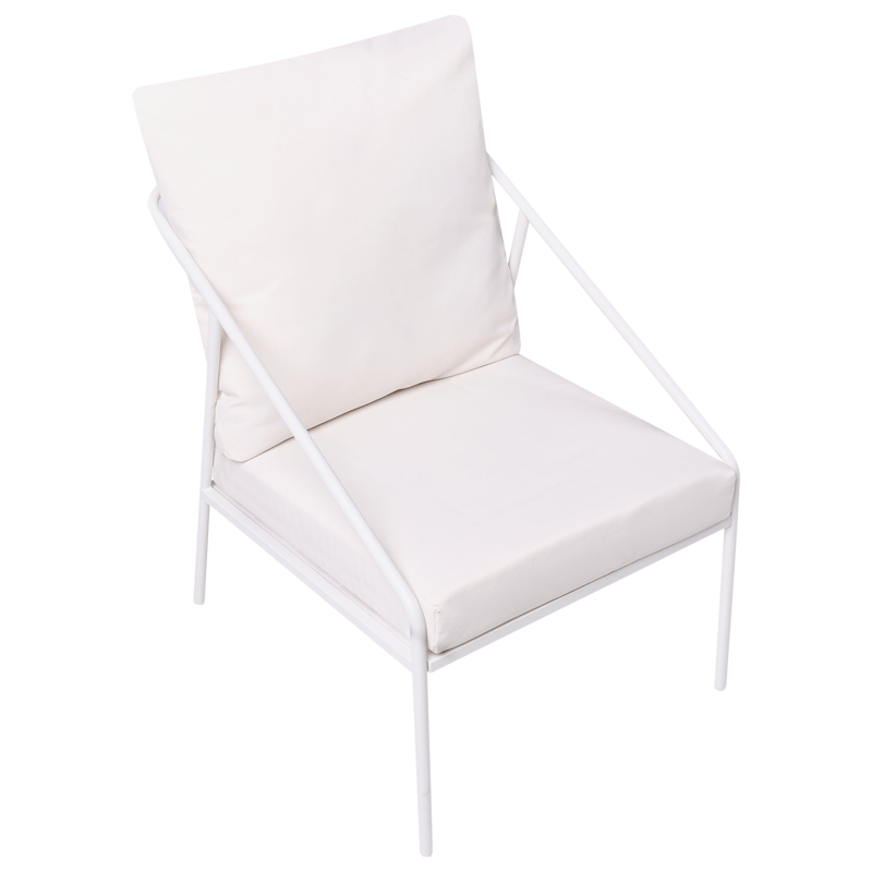 Sofagruppe utendørs med bord 4-seter Ustica - Hvit/Svart - Hage - Utemiljø - Veranda & terrasse - Verandamøbler