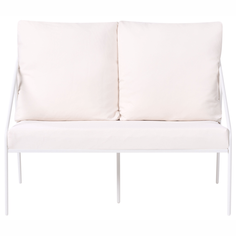 Sofagruppe utendørs med bord 4-seter Ustica - Hvit/Svart - Hage - Utemiljø - Veranda & terrasse - Verandamøbler