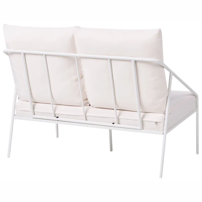 Sofagruppe utendørs med bord 4-seter Ustica - Hvit/Svart - Hage - Utemiljø - Veranda & terrasse - Verandamøbler