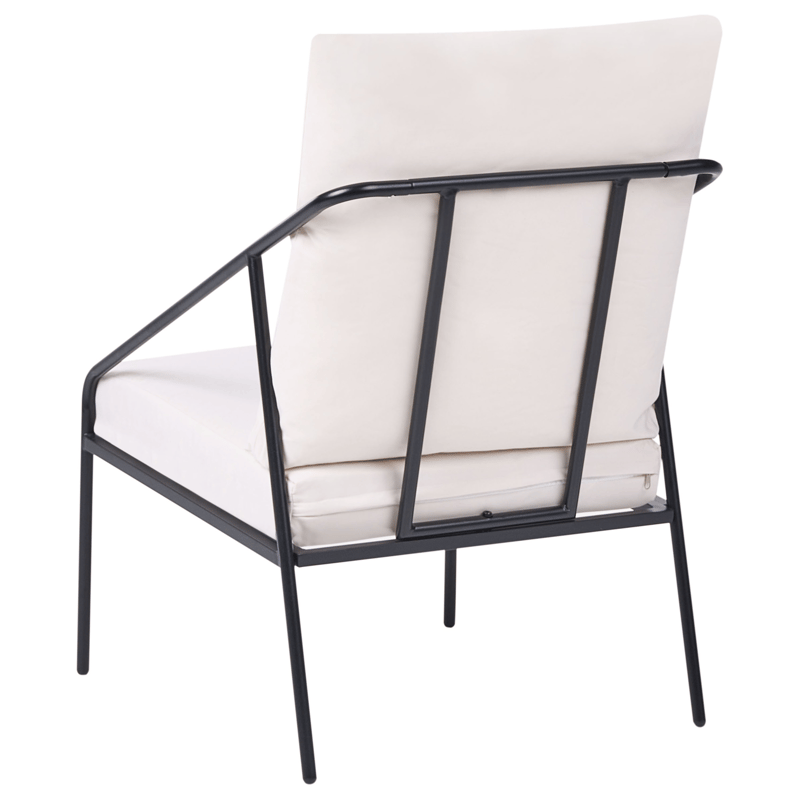 Sofagruppe utendørs med bord 4-seter Ustica - Svart/Hvit - Hage - Utemiljø - Veranda & terrasse - Verandamøbler