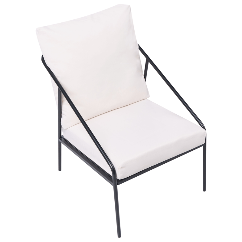 Sofagruppe utendørs med bord 4-seter Ustica - Svart/Hvit - Hage - Utemiljø - Veranda & terrasse - Verandamøbler