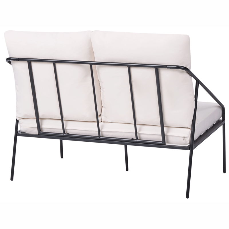 Sofagruppe utendørs med bord 4-seter Ustica - Svart/Hvit - Hage - Utemiljø - Veranda & terrasse - Verandamøbler