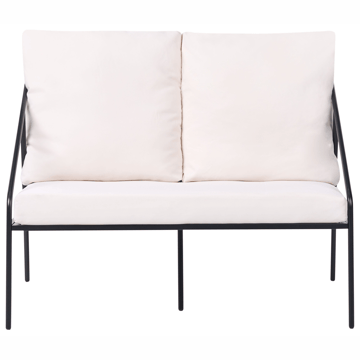 Sofagruppe utendørs med bord 4-seter Ustica - Svart/Hvit - Hagemøbler - Loungemøbler - Sofagruppe utendørs