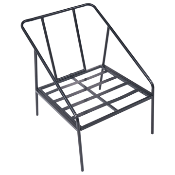 Sofagruppe utendørs med bord 4-seter Ustica - Svart/Hvit - Hagemøbler - Loungemøbler - Sofagruppe utendørs