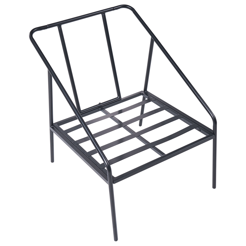 Sofagruppe utendørs med bord 4-seter Ustica - Svart/Hvit - Hage - Utemiljø - Veranda & terrasse - Verandamøbler