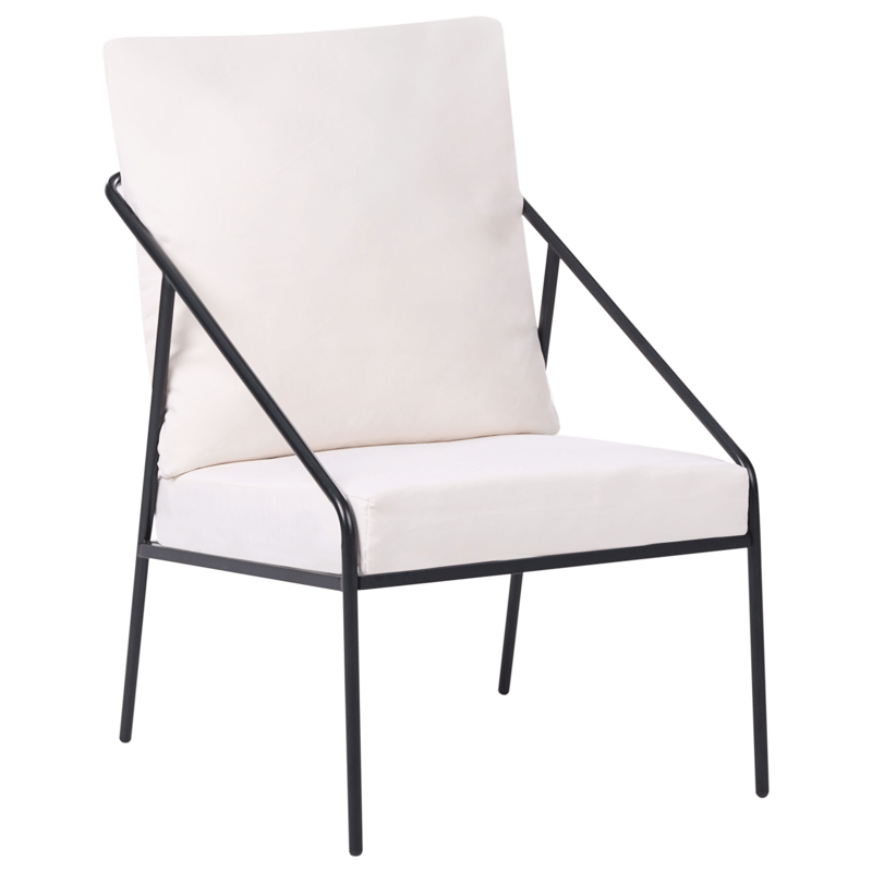 Sofagruppe utendørs med bord 4-seter Ustica - Svart/Hvit - Hage - Utemiljø - Veranda & terrasse - Verandamøbler