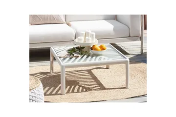 Soffbord Beliani Ferretti Beige - Hagemøbler - Balkong - Balkongmøbler - Balkongbord